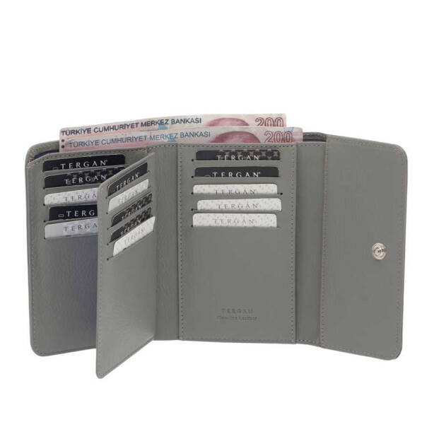 Gri Deri Kadın Cüzdan - S1CB00005788-T8O - 2