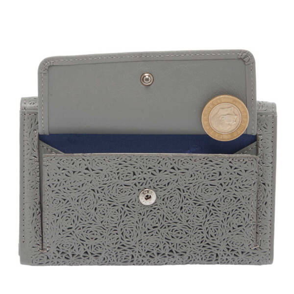 Gri Deri Kadın Cüzdan - S1CB00005788-T8O - 4