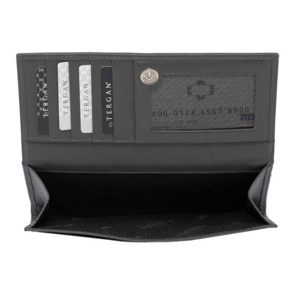 Gri Hakiki Deri Kadın Cüzdan - S1CB00005807-E80 - 3