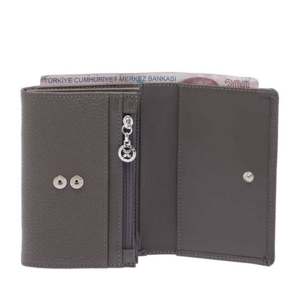 Gri Deri Kadın Cüzdan - S1CB00005815-P7K - 2