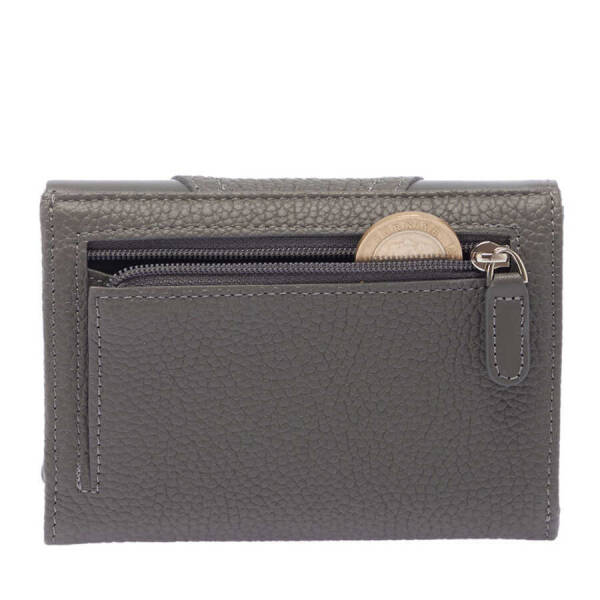 Gri Deri Kadın Cüzdan - S1CB00005815-P7K - 4