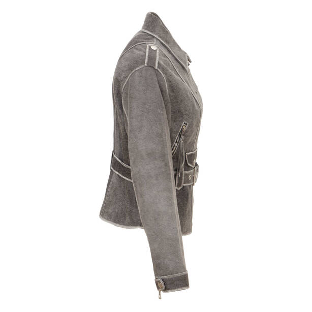 Gri Deri Kadın Deri Mont - K24KDM320458-Q3T - Tergan