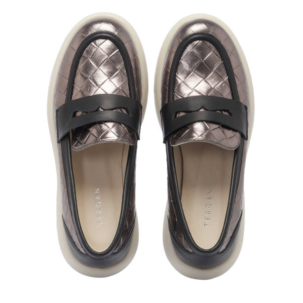 Gri Deri Kadın Makosen - K25I1AY68098-I8G - Tergan