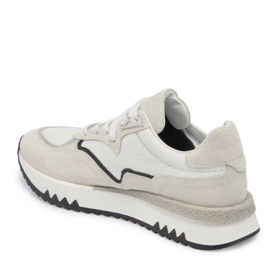  Gri Deri Kadın Sneaker - K24I1AY67135-C11 - 2