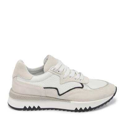  Gri Deri Kadın Sneaker - K24I1AY67135-C11 - 3