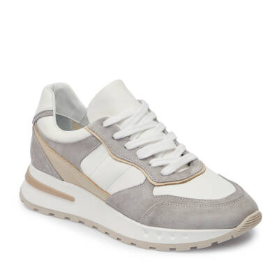  Gri Deri Kadın Sneaker - K24I1AY67136-K56 