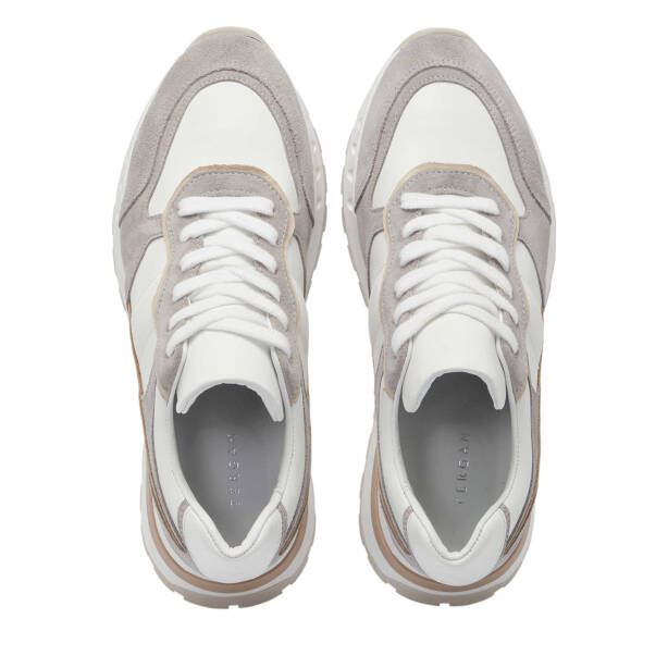 Gri Deri Kadın Sneaker - K24I1AY67136-K56 - 5