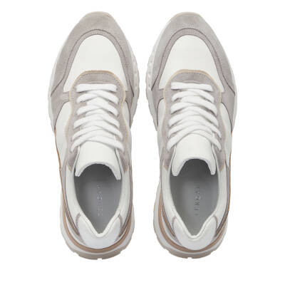  Gri Deri Kadın Sneaker - K24I1AY67136-K56 - 5
