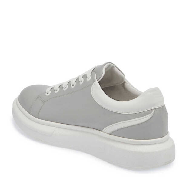 Gri Hakiki Deri Kadın Sneaker - K24I1AY67326-B43 - 3