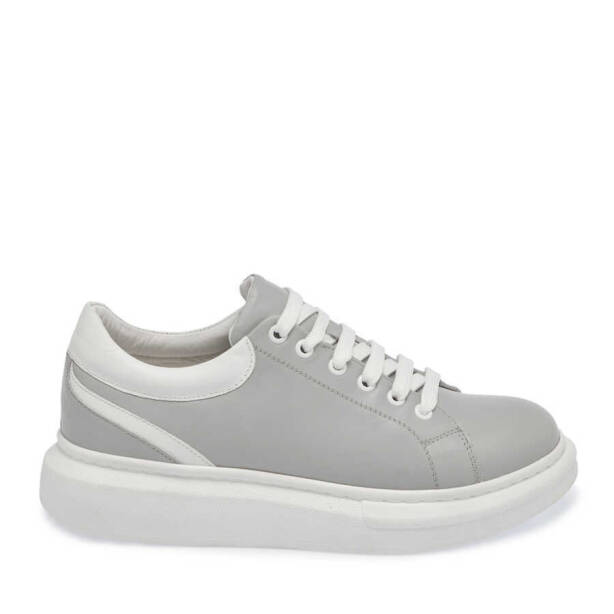 Gri Hakiki Deri Kadın Sneaker - K24I1AY67326-B43 