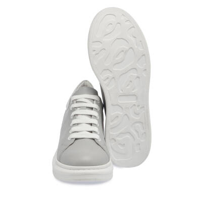 Gri Deri Kadın Sneaker - K24I1AY67326-B43 - 4
