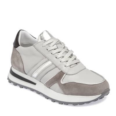  Gri Deri Kadın Sneaker - K24I1AY67372-B43 