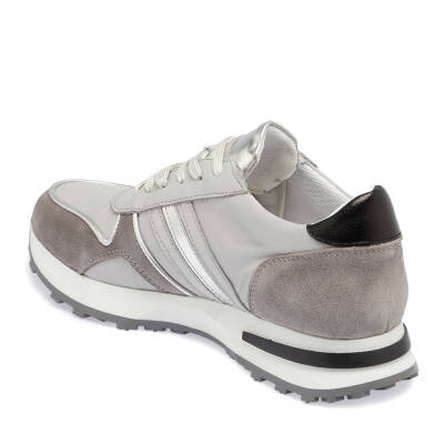  Gri Deri Kadın Sneaker - K24I1AY67372-B43 - 2