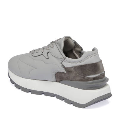  Gri Deri Kadın Sneaker - K24I1AY67389-I8H - 2