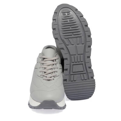  Gri Deri Kadın Sneaker - K24I1AY67389-I8H - 4