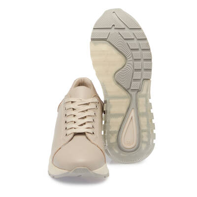 Gri Deri Kadın Sneaker - K24S1AY67534-B43 - 4