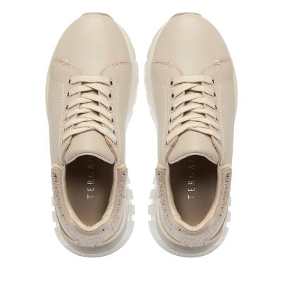 Gri Deri Kadın Sneaker - K24S1AY67534-B43 - 5