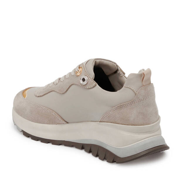 Gri Deri Kadın Sneaker - K24S1AY67537-B43 - 2