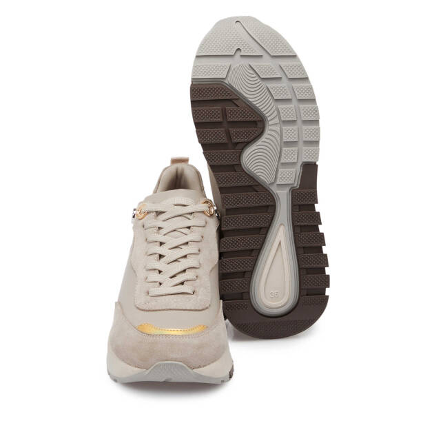 Gri Deri Kadın Sneaker - K24S1AY67537-B43 - 4