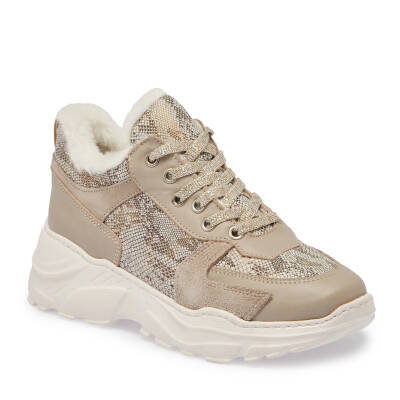 Gri Deri Kadın Sneaker - K24S1AY67538-B43 - 1