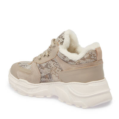 Gri Deri Kadın Sneaker - K24S1AY67538-B43 - 2