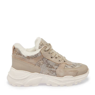 Gri Deri Kadın Sneaker - K24S1AY67538-B43 - 3