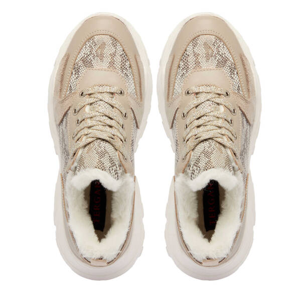 Gri Deri Kadın Sneaker - K24S1AY67538-B43 - 5