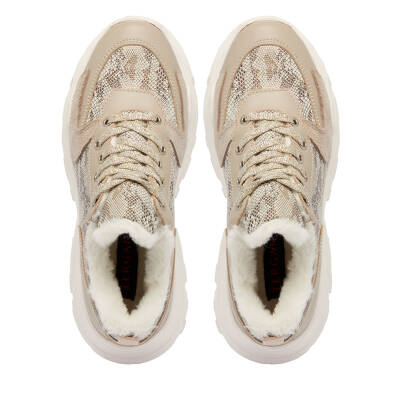 Gri Deri Kadın Sneaker - K24S1AY67538-B43 - 5