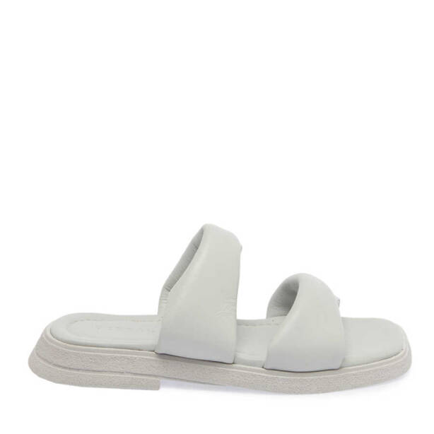 Gri Deri Kadın Terlik - K24Y1TR67130-B43 - 3