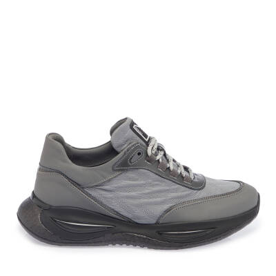 Gri Deri - Tekstil Erkek Sneaker - E23S1AY56384-S1P - 3