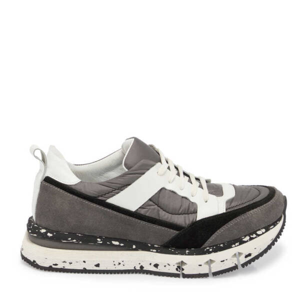 Gri Deri - Tekstil Erkek Sneaker - E24I1AY56822-B43 - 3