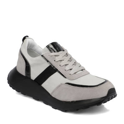  Gri Deri-Tekstil Kadın Sneaker - K24I1AY67384-B43 | Gri 