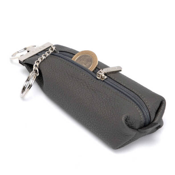 Gri Deri Unisex Anahtarlık - S1AN00000193-G35 - 2