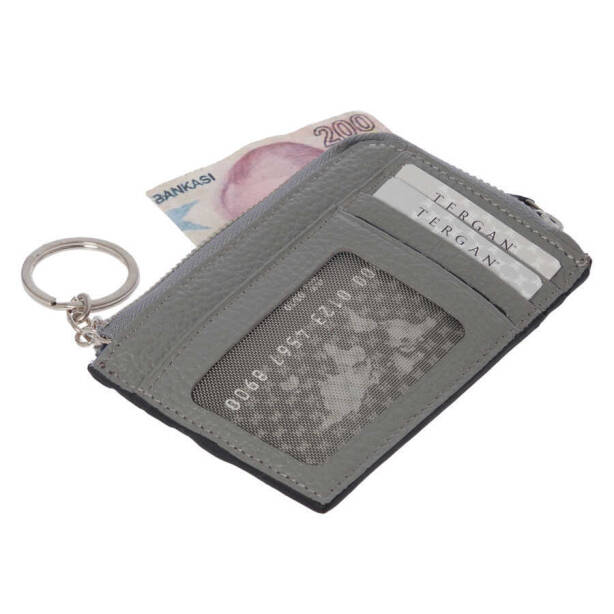 Gri Hakiki Deri Unisex Kredi Kartlık - S1KK00000265-H1Y - 2