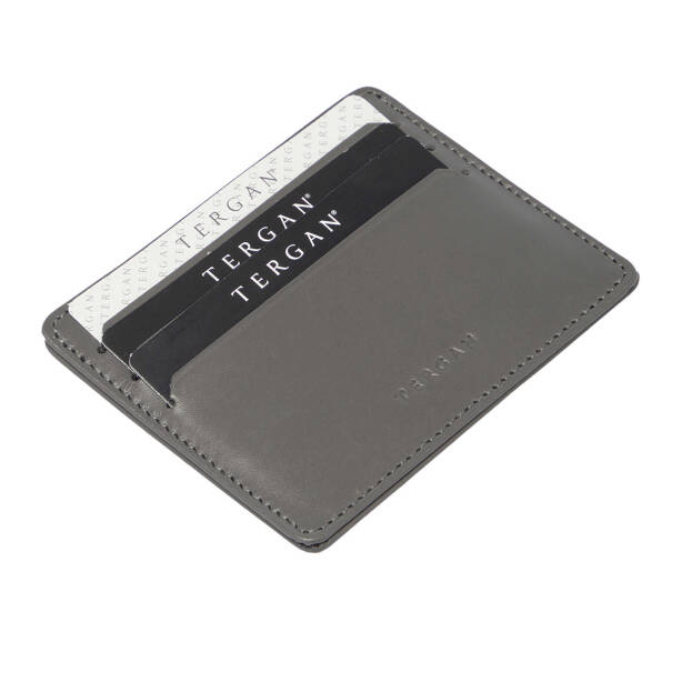 Gri Hakiki Deri Unisex Kredi Kartlık - S1KK00001050-F5S 