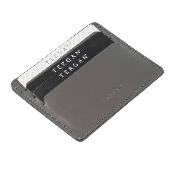 Gri Hakiki Deri Unisex Kredi Kartlık - S1KK00001050-F5S - 1