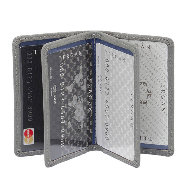 Gri Deri Unisex Kredi Kartlık - S1KK00001601-H1Y - 2