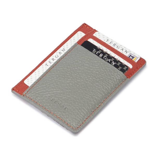 Gri Deri Unisex Kredi Kartlık - S1KK00001676-V7F - 1