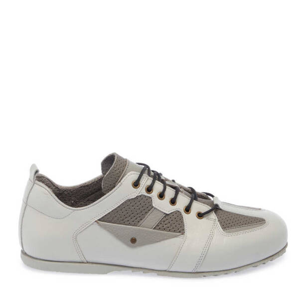 Gri Hakiki Deri Erkek Sneaker - E24I1AY56755-I8H - Tergan