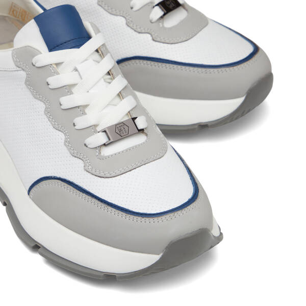 Gri Hakiki Deri Erkek Sneaker - E26I1AY57601-B43 - 3