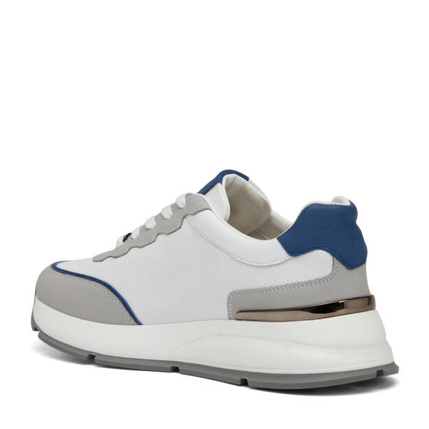 Gri Hakiki Deri Erkek Sneaker - E26I1AY57601-B43 - 4