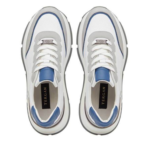 Gri Hakiki Deri Erkek Sneaker - E26I1AY57601-B43 - 5