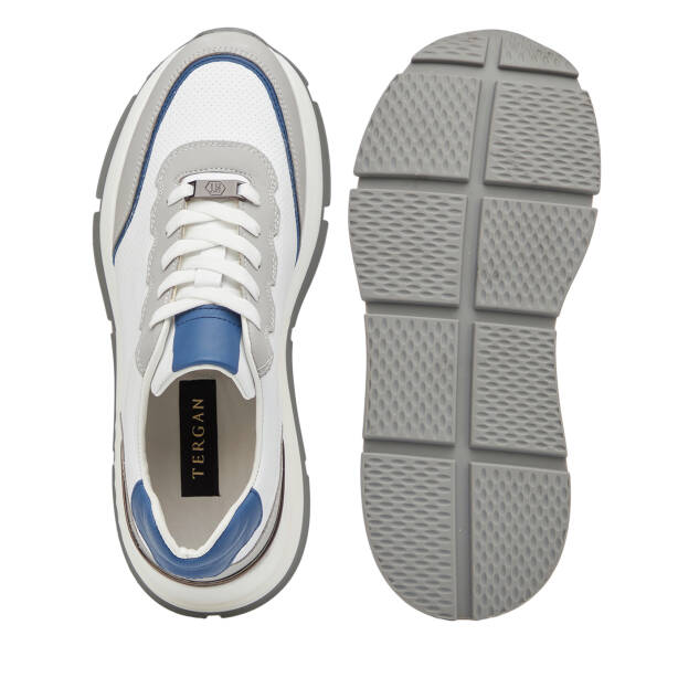 Gri Hakiki Deri Erkek Sneaker - E26I1AY57601-B43 - 6