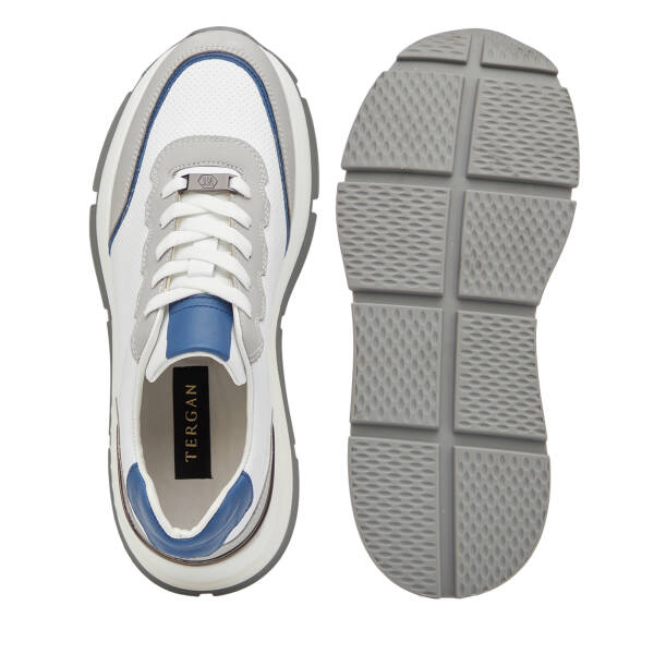 Gri Hakiki Deri Erkek Sneaker - E26I1AY57601-B43 - 6