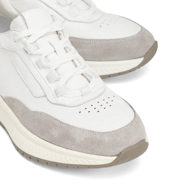 Gri Hakiki Deri Erkek Sneaker - E26I1AY57728-N1Z - 3