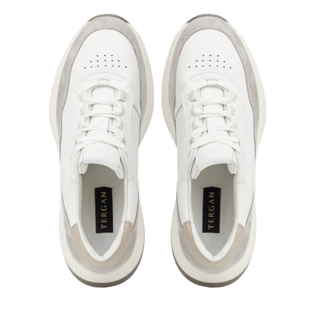Gri Hakiki Deri Erkek Sneaker - E26I1AY57728-N1Z - 5