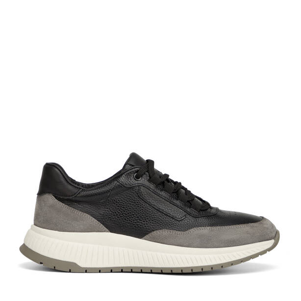 Gri Hakiki Deri Erkek Sneaker - E26I1AY57728-P7X 