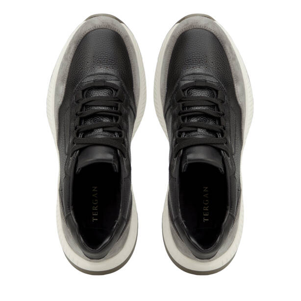 Gri Hakiki Deri Erkek Sneaker - E26I1AY57728-P7X - 5