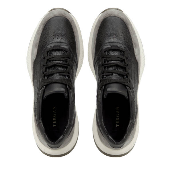 Gri Hakiki Deri Erkek Sneaker - E26I1AY57728-P7X - 5