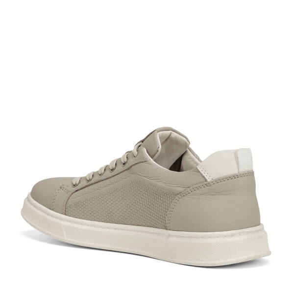 Gri Hakiki Deri Erkek Sneaker - E26I1AY57732-B43 - 4